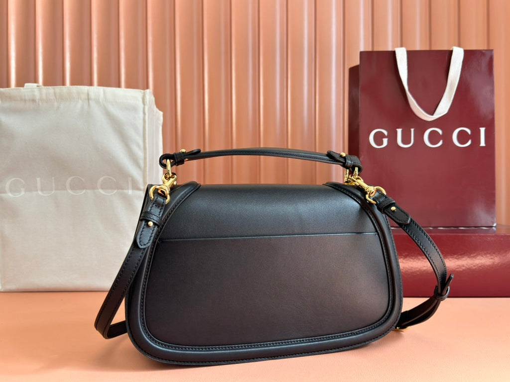 GUCCI 26S BLONDIE BAG 32 IN BLACK CALFSKIN