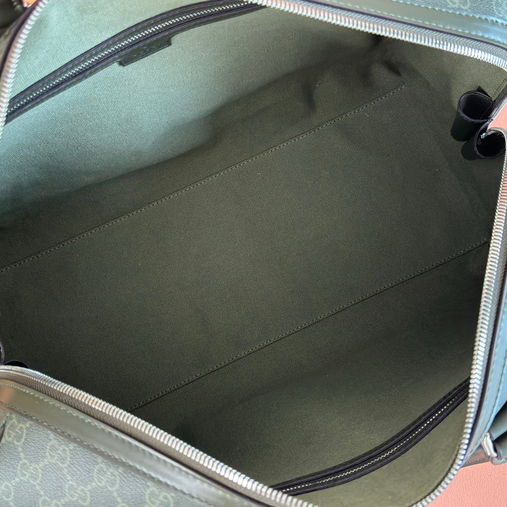 GUCCI 25S OPHIDIA MEDIUM BAG 45 CM IN MOSS GREEN CALFSKIN