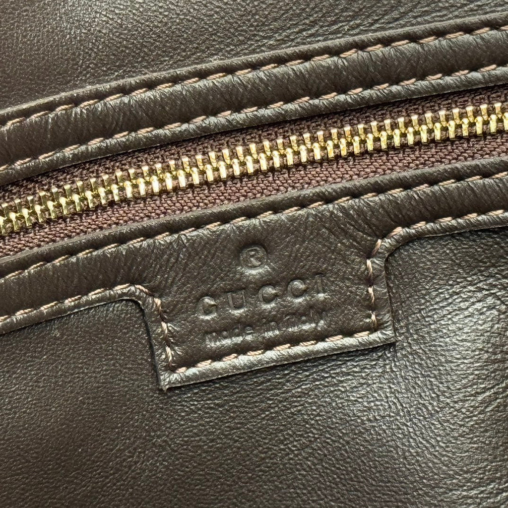GUCCI 25S JACKIE GIORNO 44 CM IN DARK CHOCOLATE BROWN SUEDE