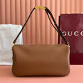 GUCCI 26S SHOULDER BAG 38 IN BROWN CALFSKIN
