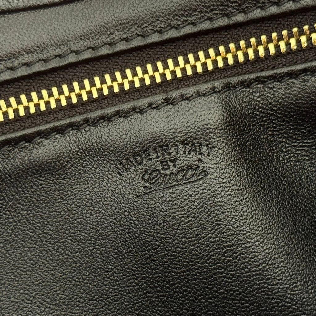 GUCCI 26S JACKIE SLIM SHOULDER BAG 27 IN BLACK CALFSKIN