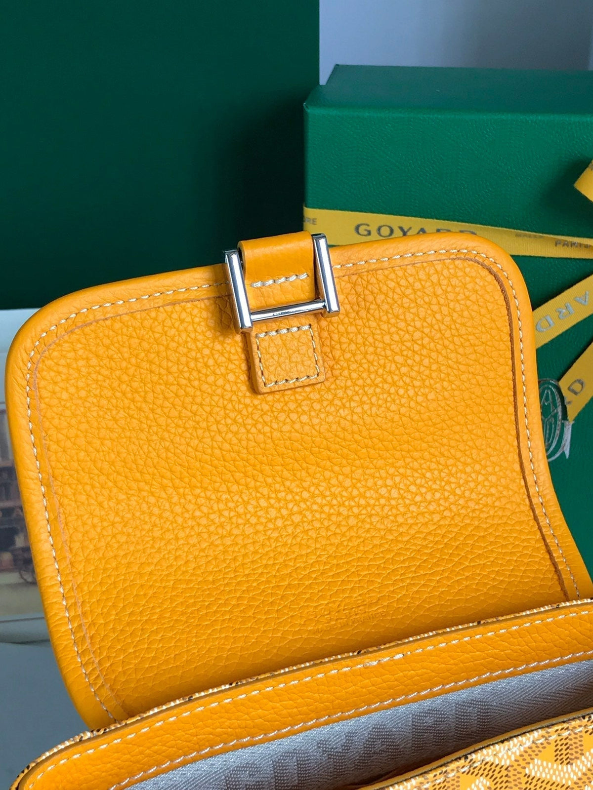 GRAND BLEU 16 IN YELLOW GOYARDINE CANVAS AND LAMBSKIN